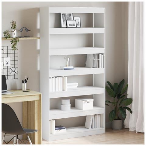 Libreria Bianca Bianca Legno ingegnerizzato 100 x 30 x 198 cm - Foto 2