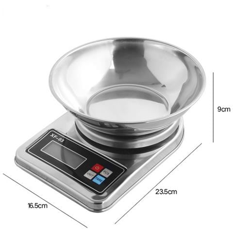 Bilancia Elettronica Da Cucina Multifunzione In Acciaio Inossidabile Da 3 Kg / 0,1 G - Foto 4