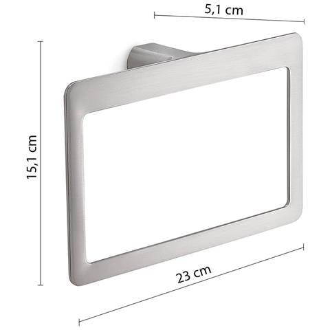 Portasalviette Ad Anello Da Muro In Ottone E Cromall Pi70 Serie Pirenei Satinato - Foto 2