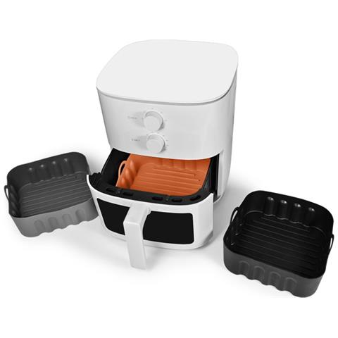 Padella Per Friggitrice Ad Aria Quadrata In Silicone Da 3.5l, Compatibile Con Xiaomi Maf01 Orange - Foto 2