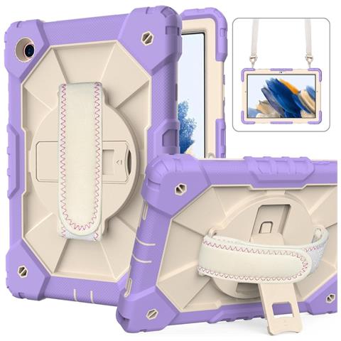 Custodia Per Ipad 9/8/7 10.2"" Con Supporto E Tracolla Viola - Foto 1