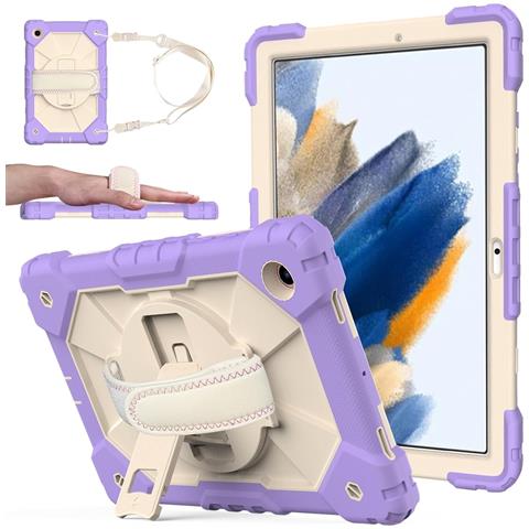 Custodia Per Ipad 9/8/7 10.2"" Con Supporto E Tracolla Viola - Foto 4