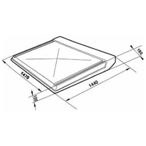 Tettuccio Parapioggia Universale In Vetroresina Misura 140x140mm - Foto 1