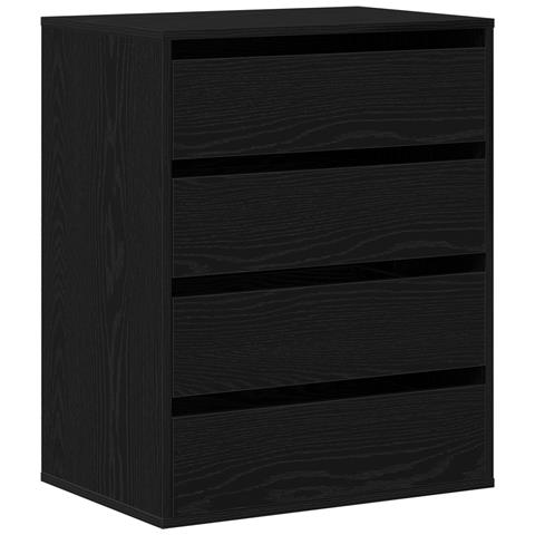 Cassettiera  Nero Rovere 60x41x76 cm Legno ingegnerizzato - Foto 1