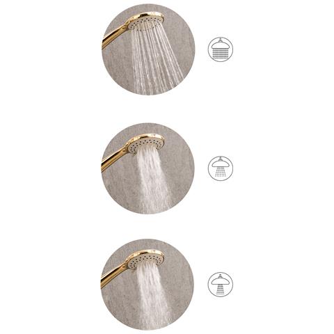 Kit Doccia Con Soffione E Flessibile Tamushal 3 Funzioni Oro - Foto 2