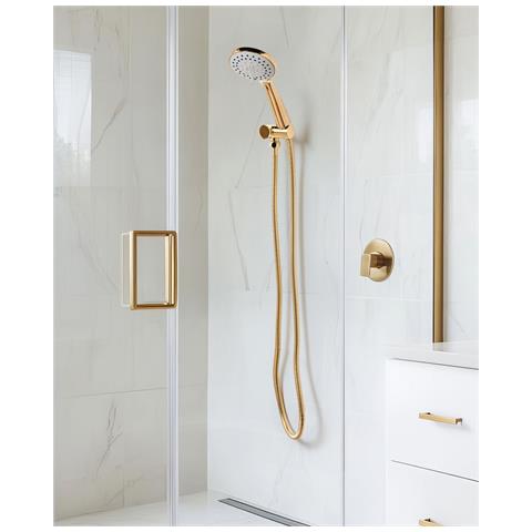 Kit Doccia Con Soffione E Flessibile Tamushal 3 Funzioni Oro - Foto 1