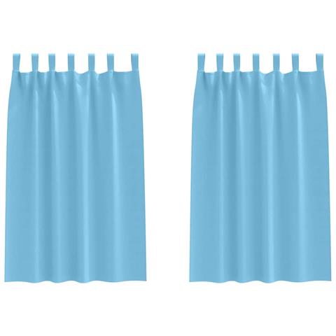Tende con tende 2 pcs Azzurro Poliestere - Foto 1