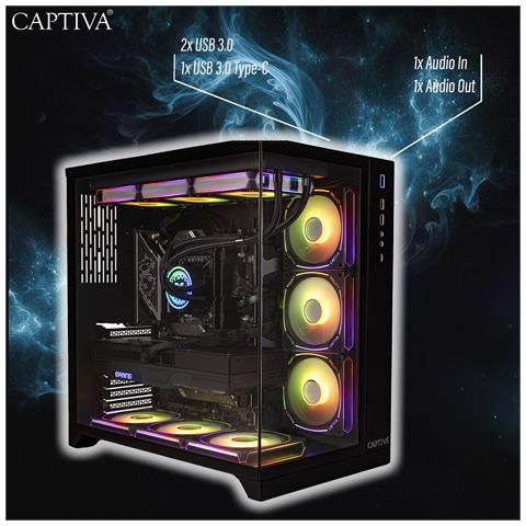 PC Highend Gaming I88-962 (i9-13900KF /RTX5080 16GB GDDR7/SSD 1TB / 32GB /WLAN /w /o OS) Intel® Core™ i9 DDR5-SDRAM NVIDIA GeForce RTX 5080 Nero - Foto 16