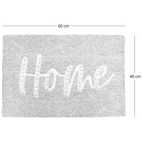 Zerbino Rettangolare In Fibra Di Cocco Beige Con Scritta Home Cm 40 X 60 Casa - Foto 6