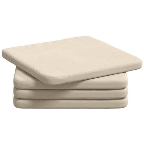 Cuscini per Seduta 4 pcs Beige 40 x 40 x 3 cm - Foto 1
