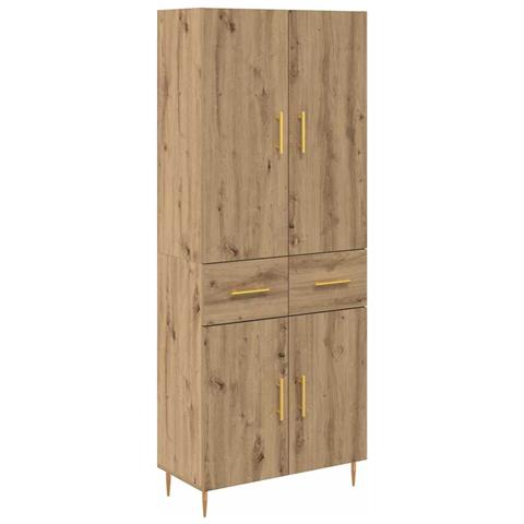Credenza con cassetto Rovere artigianale 69,5 x 34 x 180 cm - Foto 1