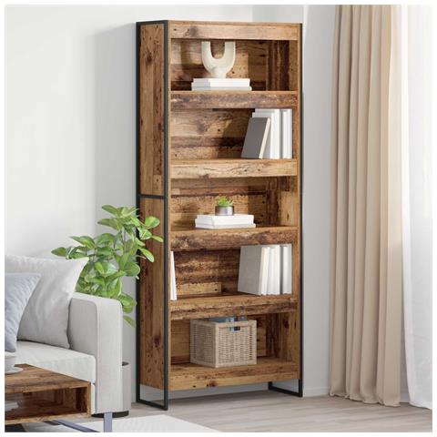 Armadio per Libri 2 pcs Legno vecchio 80 x 30 x 155 cm - Foto 2