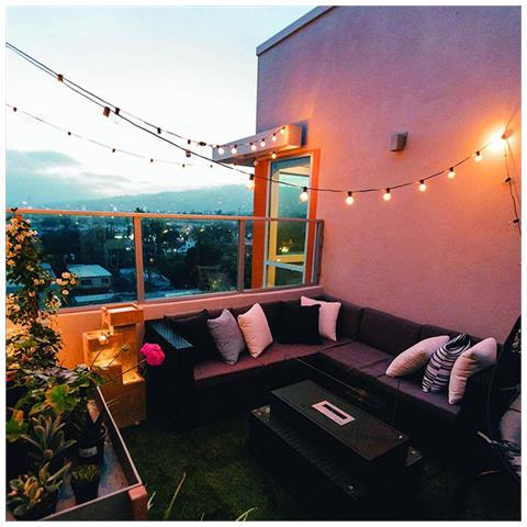 Catena Luminosa Globo E12 Da 15m Con 25 Led E Lampadina Di Ricambio - Spina Eu 220v - Foto 7