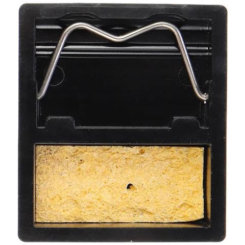 Supporto Per Saldatore Con Spugna - Design Minimalista, Base In Plastica E Metallo | Dimensioni Base 47x20mm, Spugna 18x33mm | Accessorio Per Saldatura - Foto 2