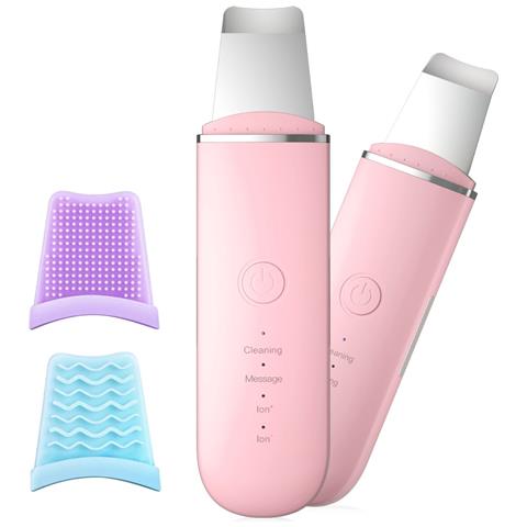Spazzola Ad Ultrasuoni Per La Pelle: Rimozione Punti Neri, Pulizia Dei Pori E Dispositivo Lifting Facciale Ems Pink - Foto 2