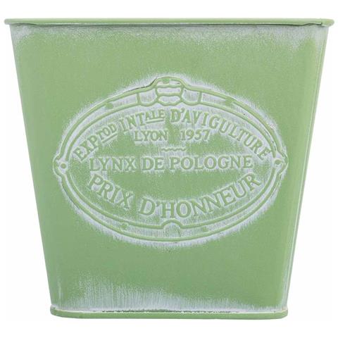 Cestino In Metallo Verde 14,5x13x10,5 - Foto 2