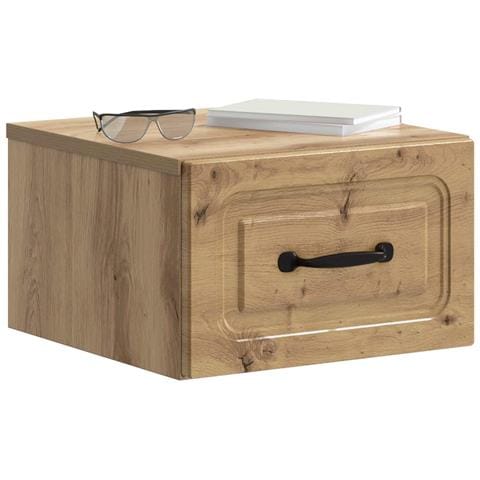 Mobiletto da notte a muro Rovere Artigianale 34,5 x 33 x 20 cm - Foto 2