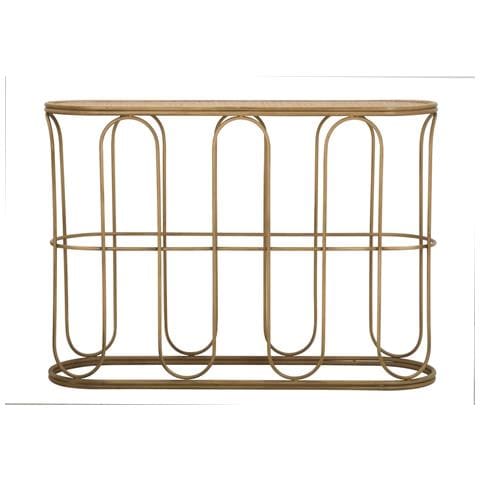 Console Samui In Ferro E Rattan Naturale — 110x32x77 Cm - Foto 2
