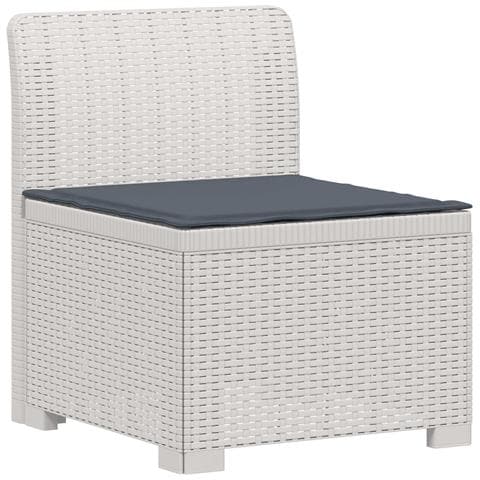 Divano da Giardino a 1 Posto con Cuscino Aspetto Rattan PP - Foto 1