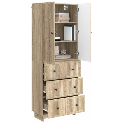 Set di armadi 2 pcs 66 x 34,5 x 90 cm Legno ingegnerizzato - Foto 2