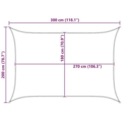 Telo Ombra Blu e Bianco 2 x 3 m HDPE - Foto 8