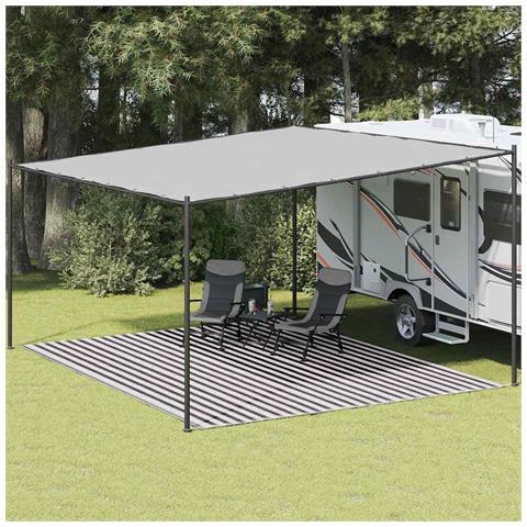 Tappeto da Tenda Antracite e Bianco 400x500 cm HDPE - Foto 2