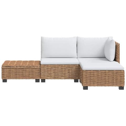 4 pz Set Lounge in Rattan con Cuscini GENDT Rattan naturale - Foto 10