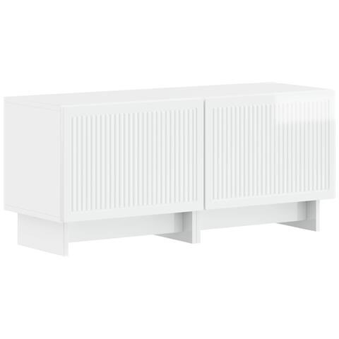 Mobile TV Bianco Lucido Legno ingegnerizzato - Foto 1