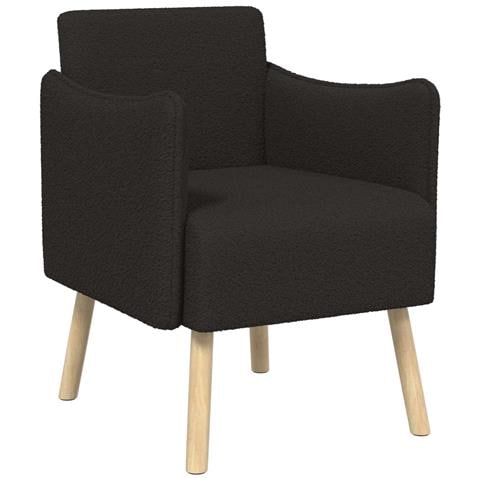 Sedia d'accento Nero Bouclé - Foto 1