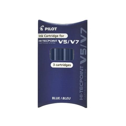 set 3 refill roller hi-tecpoint v5-v7 ricaricabile blu begreen - Foto 1