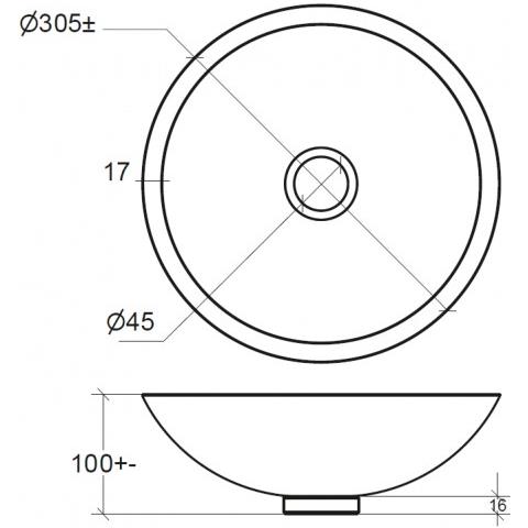 Vasca Vetro Argento Ø 300 con Ghiera Serie Acquaio - Foto 3