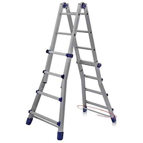 Briko Blu Telescoping Ladder Aluminium, blue - Ladders (51. 2 Cm, 150 Kg, 14 Kg, 62 Mm, 15. 2 Cm, 14. 8 Cm).  - Foto 1