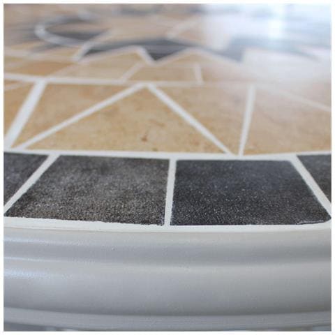 Tavolo Rotondo Fisso In Ferro Ø 90 Piano In Mosaico Per Esterno Giardino, Portico, Ristorante, Gelateria Bar Hotel Albergo - Foto 4