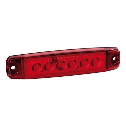Set 20 Pz, Luce Ingombro A 6 Led, Montaggio In Superficie, 12/24v - Rosso - Foto 1