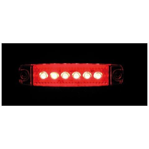 Set 20 Pz, Luce Ingombro A 6 Led, Montaggio In Superficie, 12/24v - Rosso - Foto 2