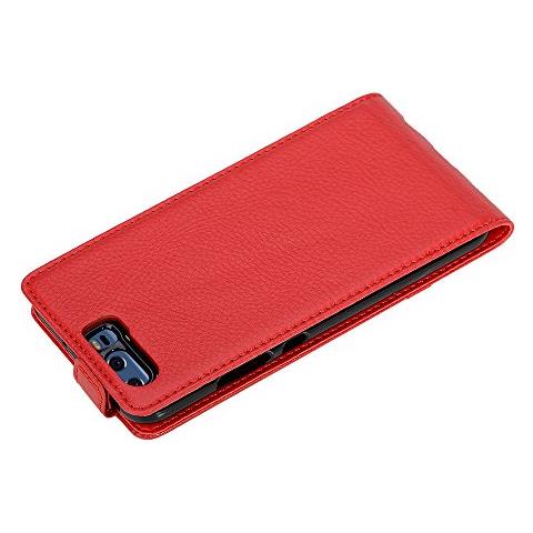 Custodia Compatibile Con Huawei P10 Plus In Rosso Cremisi - Coperchio Protettivo In Design Flip Realizzato In Similpelle Testurizzata - Foto 2