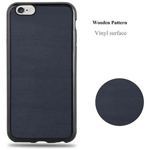 Custodia Compatibile Con Apple Iphone 6 / Iphone 6s In Wooden Azzurro - Coperchio Protettivo In Silicone Tpu Flessibile - Foto 9