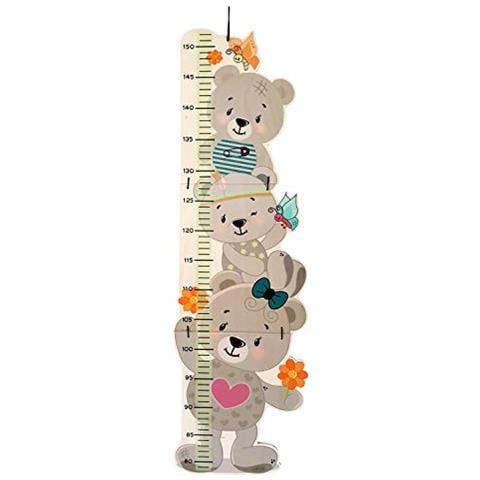Misure In Legno Orso Naturale Pieghevole Per Altezza 79-151 Cm, Multicolore, 14632 - Foto 1