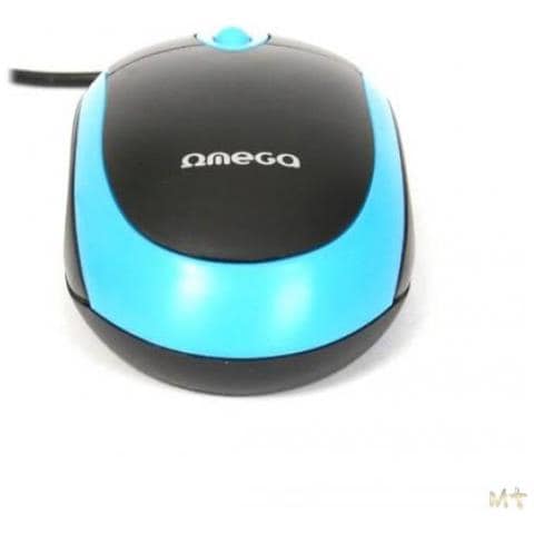 Mouse Omega Ottico Blu E Nero Om06vbl Con Cavo Usb 125cm - 800dpi - 2 Tasti + Rotella Scroller - Design Simmetrico - Foto 3