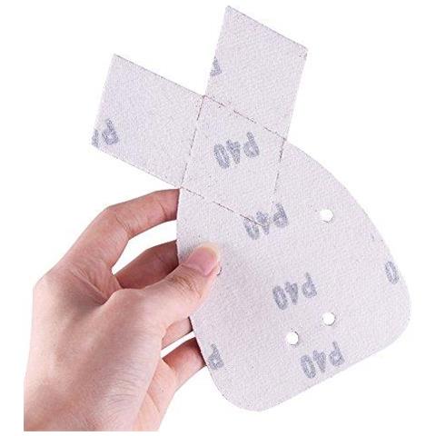 Particolare Austor 50 Pezzi Mouse Fogli Abrasivi Carta Vetrata Con Supplementari 2 Suggerimenti Per La Sostituzione Hook E Loop Assortiti 406080120240 Grits Per Adattarsi Black And Decker Particolare Palm Sander - Foto 2