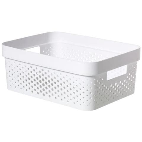 Pattumiera Infinity 11l Pois - Plastica Riciclata - Bianco - Foto 1