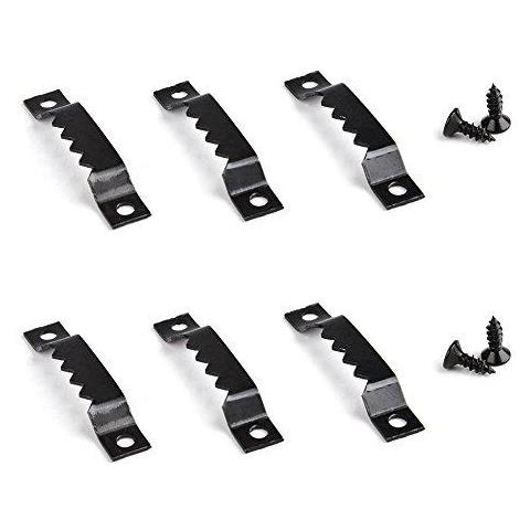 100set Dente Di Sega Hanger Immagine Con Viti Photo Frame Hanging Ganci Con Vano Di Sicurezza - Nero - Foto 2