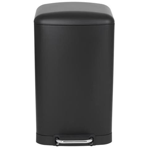 Pattumiera A Pedale Da Cucina - Acciaio Nero Opaco - 40l Greenwich - Foto 1