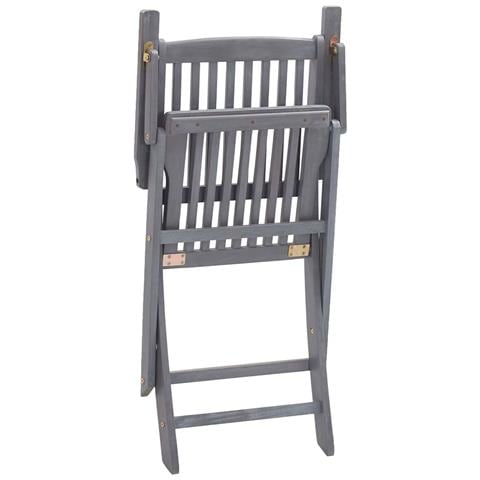 Sedie da Giardino Pieghevoli 8 pz con Cuscini Massello Acacia - Foto 2