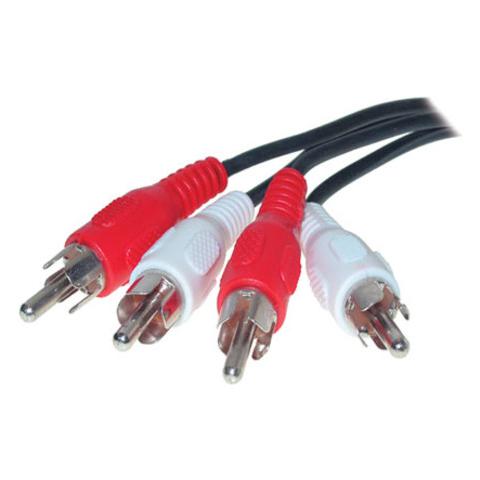 BASIC-S 2x RCA - 2x RCA 2.5m 2.5m 2 x RCA 2 x RCA Nero, Rosso, Bianco cavo audio - Foto 1