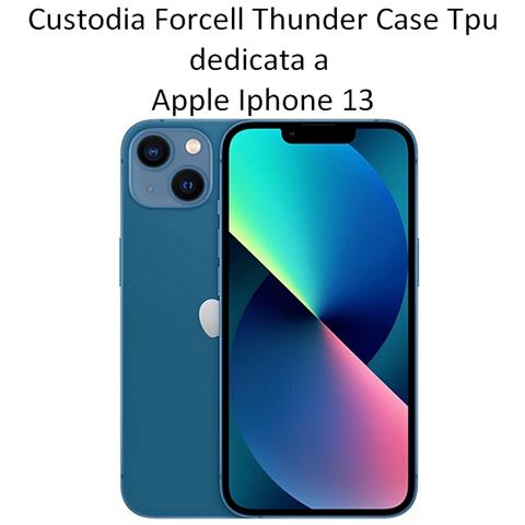 Thunder Custodia Tpu Silicone Cover Case Per Apple Iphone 13 Black - Foto 2