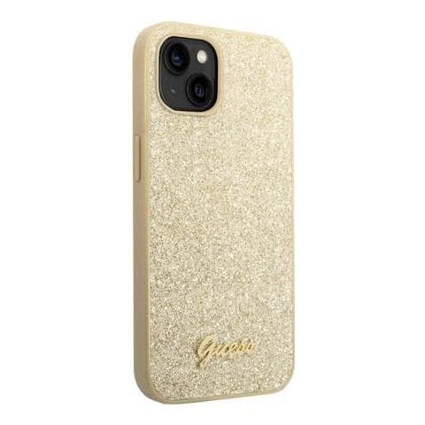 Hard Cover Glitter Flakes Metal Logo Gold, For Iphone 14, Guhcp14shggshd (guhcp14shggshd) - Foto 1