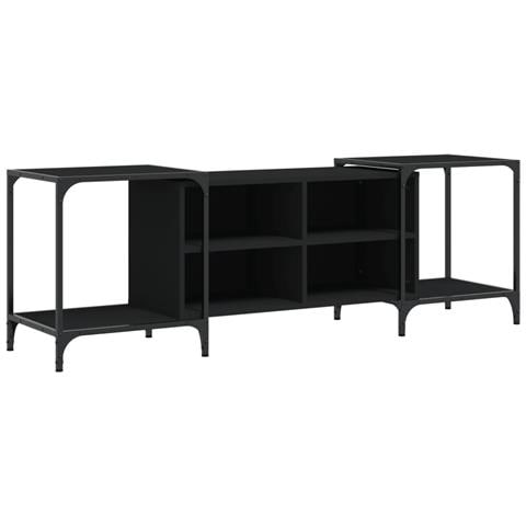 Mobile Porta Tv Nero 153x37x50 Cm In Legno Multistrato - Foto 2