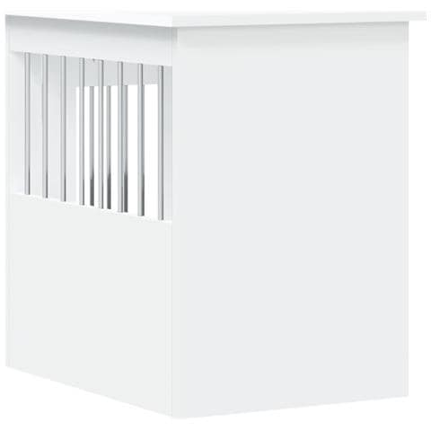 Gabbia Cani Da Arredamento Bianca 45x62x59cm Legno Multistrato - Foto 8