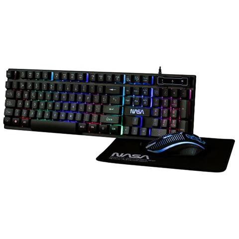 PEGASUS3IN1 tastiera Mouse incluso Gaming USB QWERTY Spagnolo Nero - Foto 1